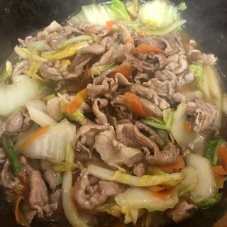 白菜と豚バラ肉の中華炒め煮